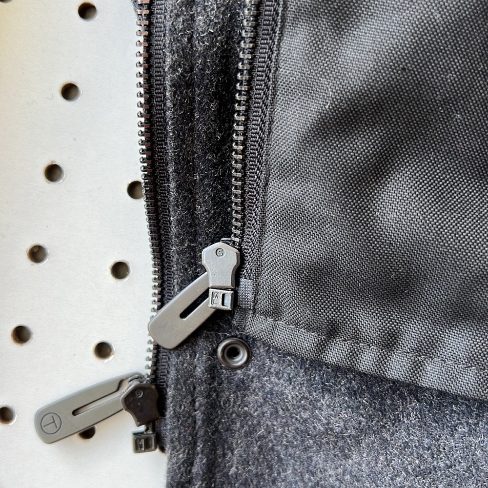 Extra Large Tech Overcoat Lined Charcoal Blackish… - image 3